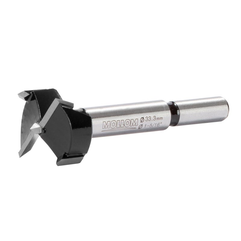 Mollom 1-5/16" (33.3mm) Forstner Drill Bit for Precise Woodworking with Durable YG8 Carbide Thickness of 2.0mm,This Hinge Cutter Tool is Ideal for Hard Wood, Plastic, Plywood - Image 1